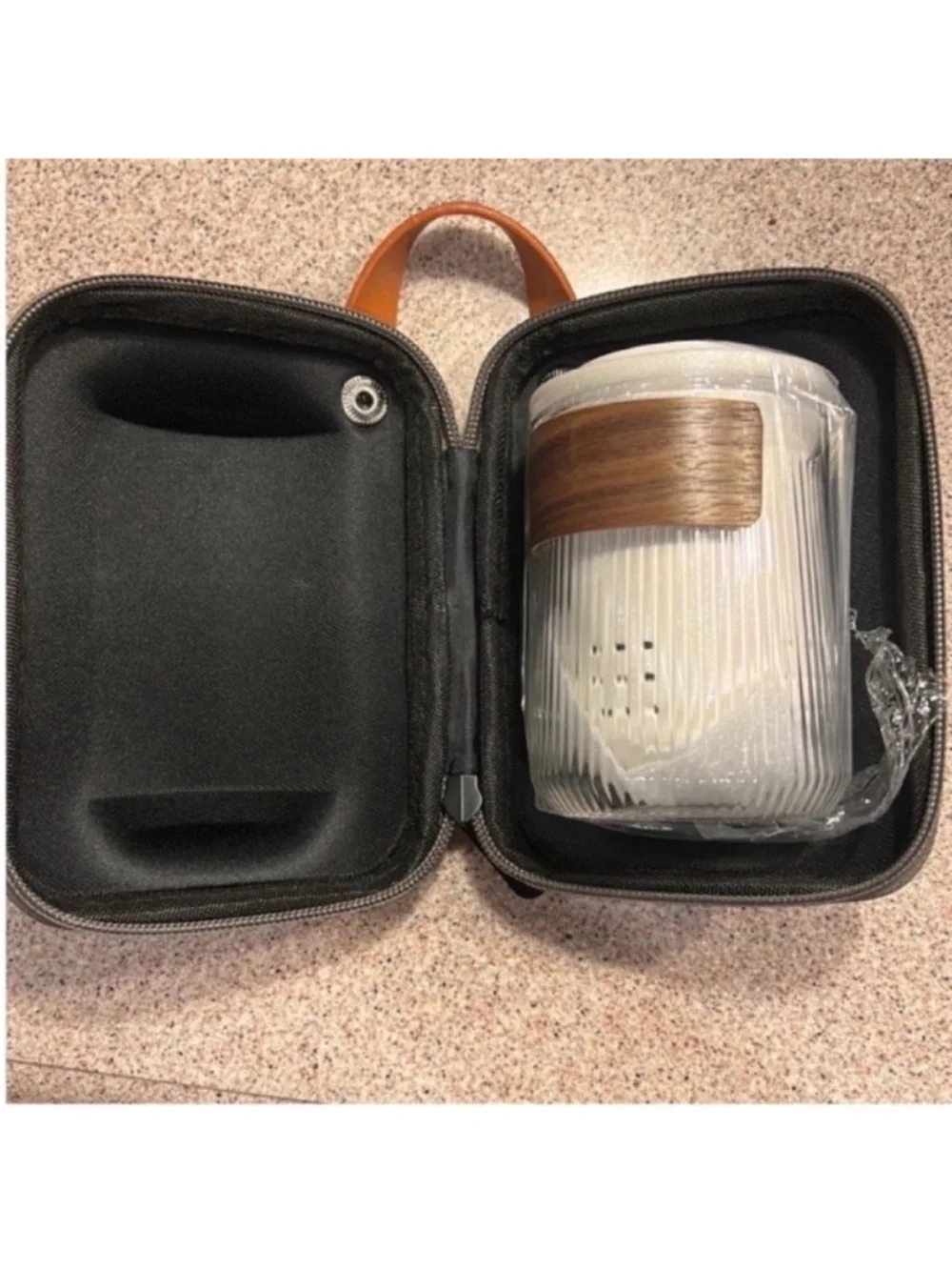 Portable White Glass Tea Set with Travel Bag